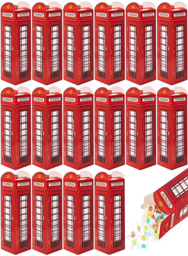 Watersay 16 Pcs British Party Decorations London Phone Booth Box UK England Candies Boxes British International Party Favors United Kingdom Gift, 2.9 x 8.6 Inch - Image 1